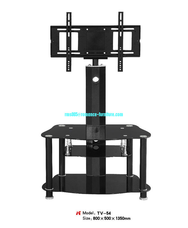 hot bending glass and stainless legs TV stand TV-54
