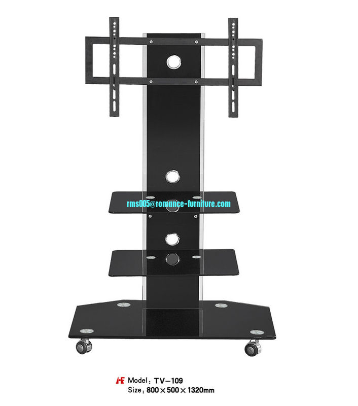 hot bending glass and stainless legs TV stand TV-109