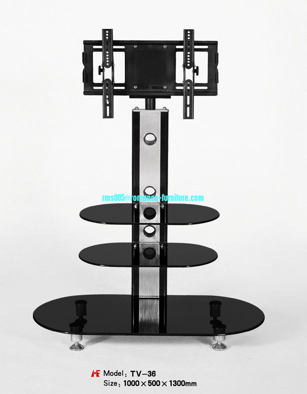 hot bending glass and stainless legs TV stand TV-36