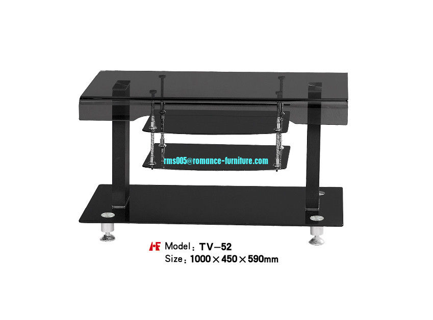 hot bending glass and stainless legs TV stand TV-52