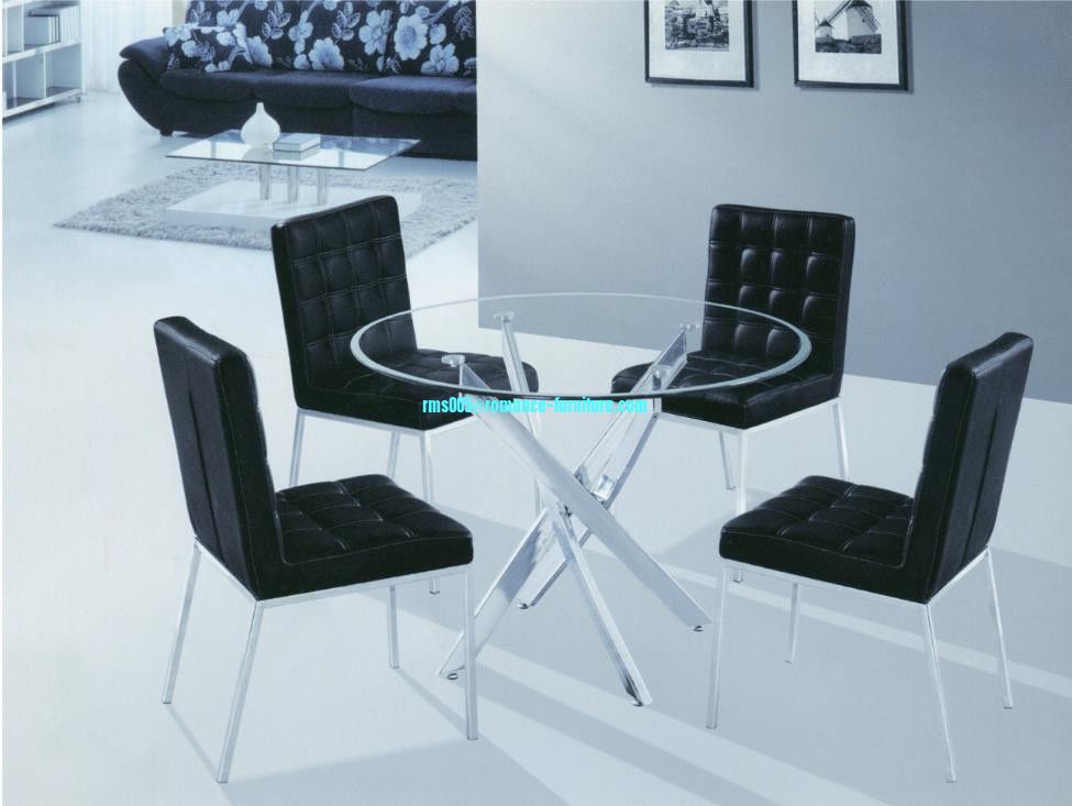 popular round glass dining table cross leg T754