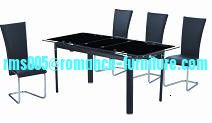 china manufacturing powder coating tempered glass dining table T338