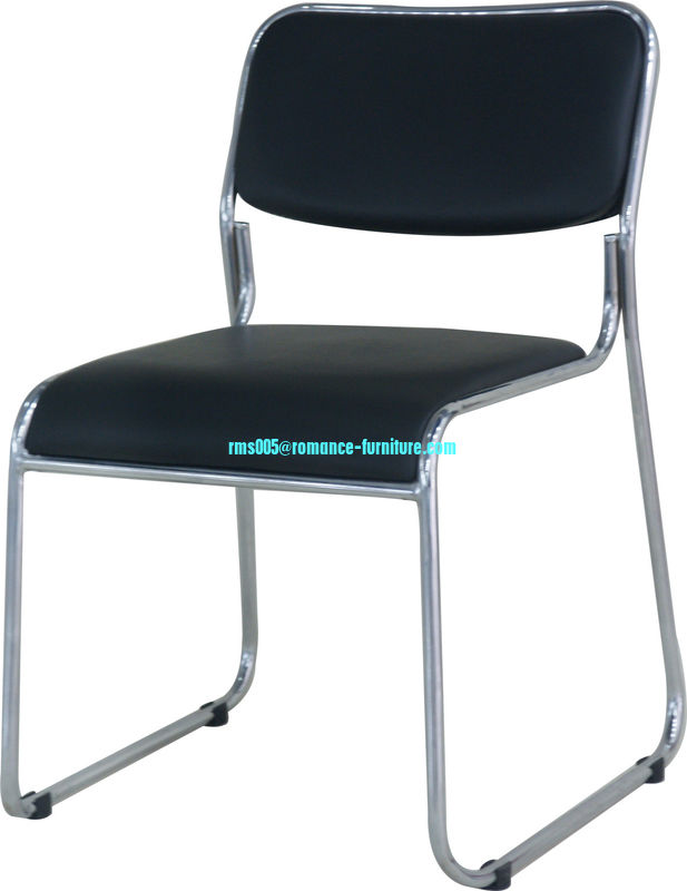 PU  seat/ chrome with  steel legs dinging chair PC115