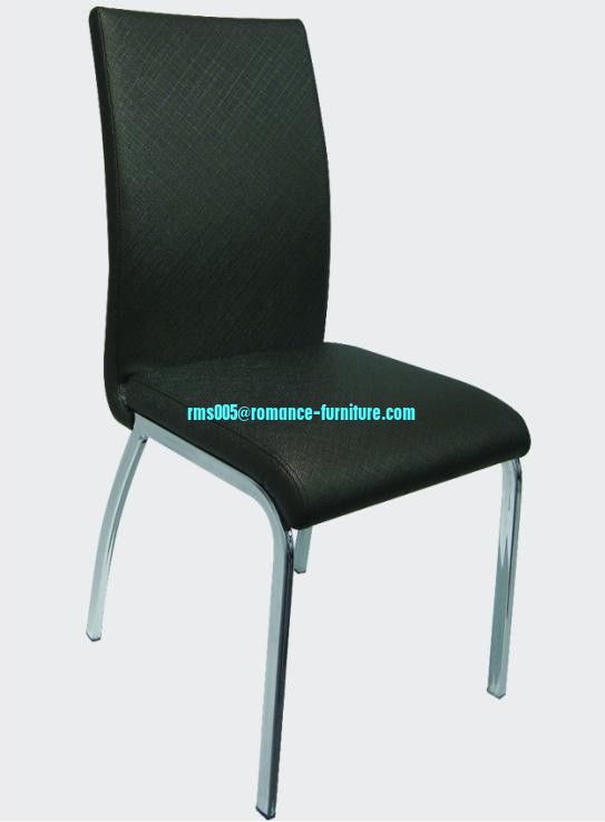 china factory price soft PU /chrome witn steel legs dining chair C1445