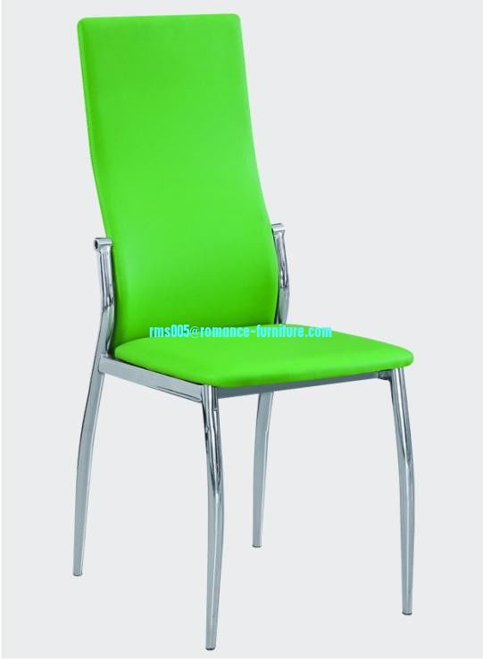 soft PU /chrome witn steel legs dining chair C207-1