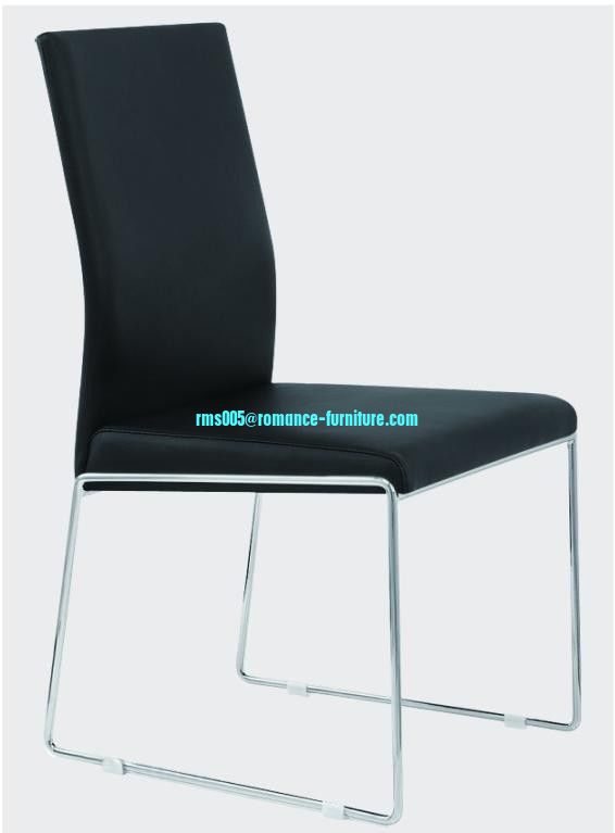 soft PU /chrome witn steel legs dining chair C1416