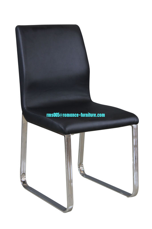 chromed-plated/soft leather Ding chair C322