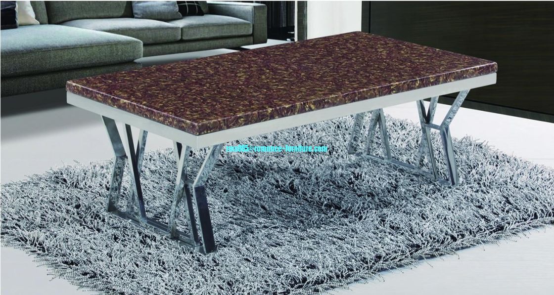 marble top/ stainless steel legs tea table A567