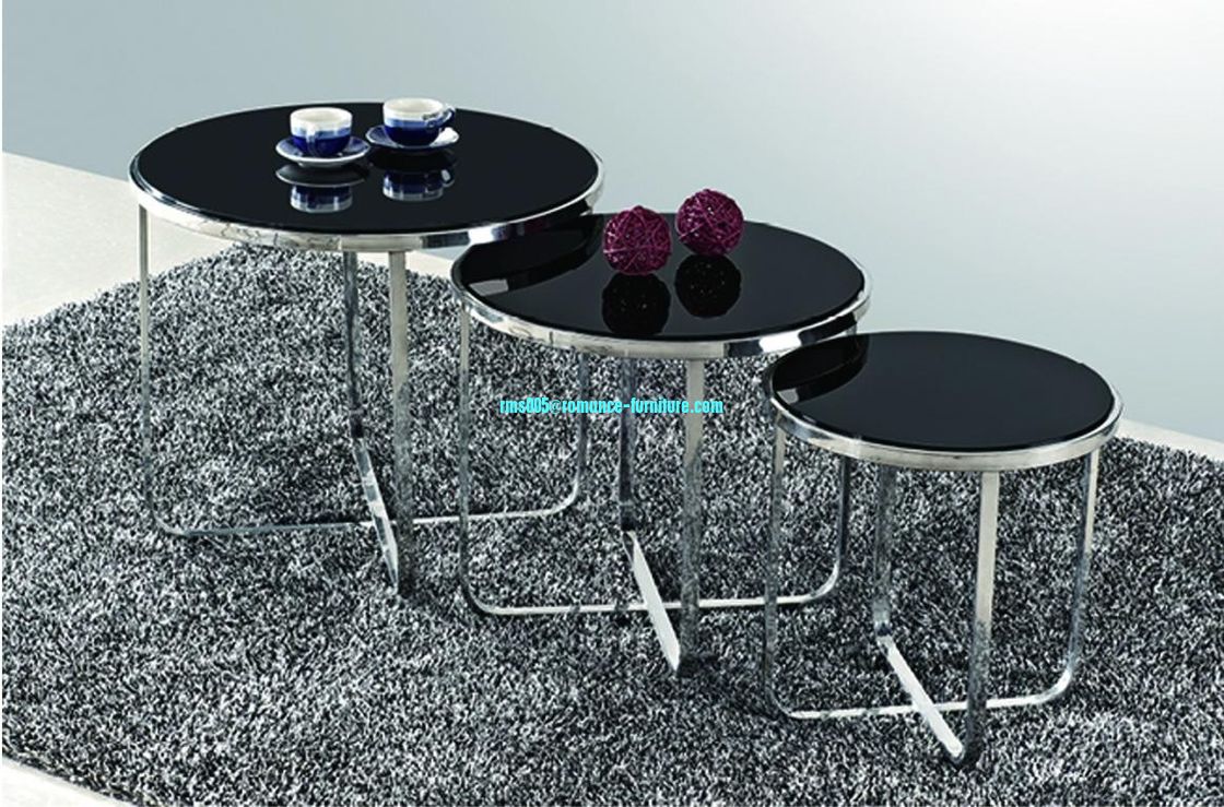 marble top/ stainless steel legs tea table A555