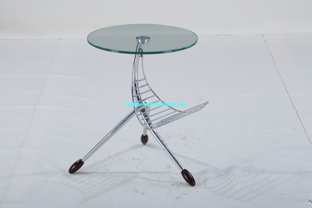 fancy round top tempered glass coffee table tea table A573