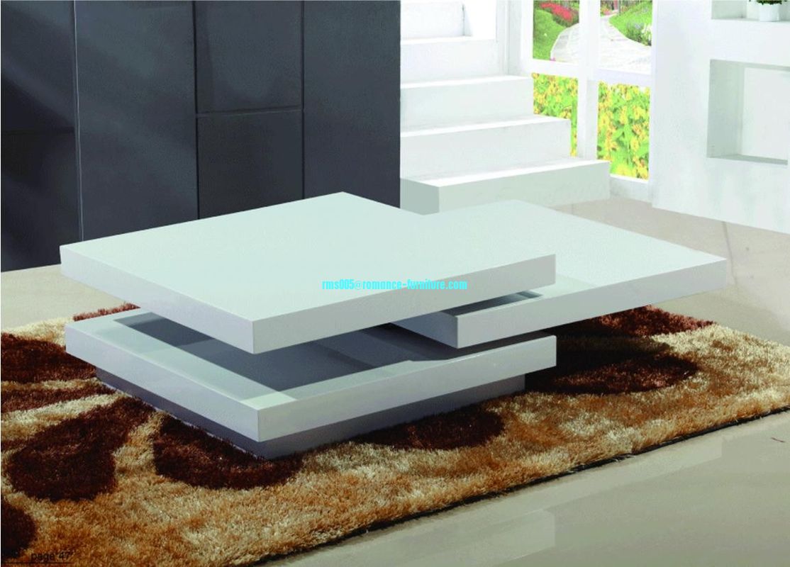 fancy square white mdf coffee table malaysia A445
