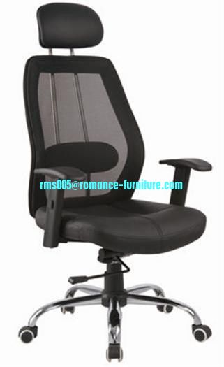 Office task chair with nylon armrest,made of mesh material and w/o fire-proof foam,350mm c