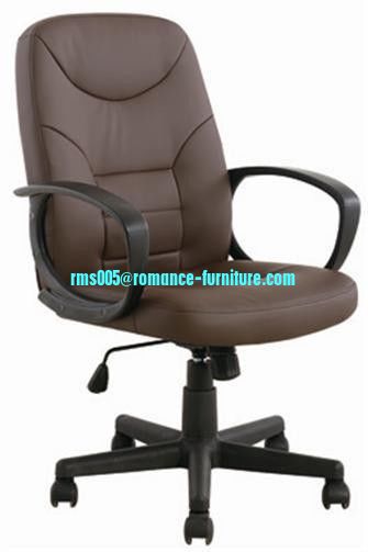 Office task chair with nylon armrest, made of PU and PVC material and w/o fire-proof foam,