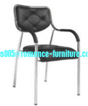 plastic chair,back and seat with PVC leather,metal framed with chromed legs.KN-03G