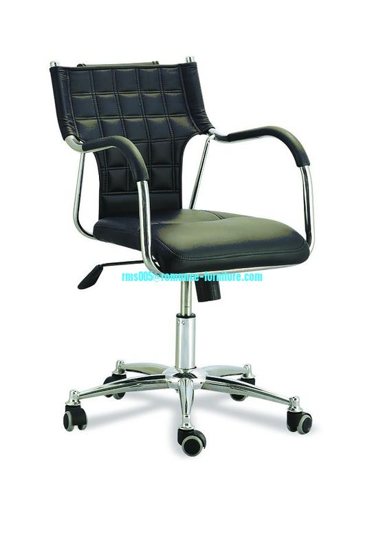 back and seat with hard leather,metal framed with chromed legs. KN-01