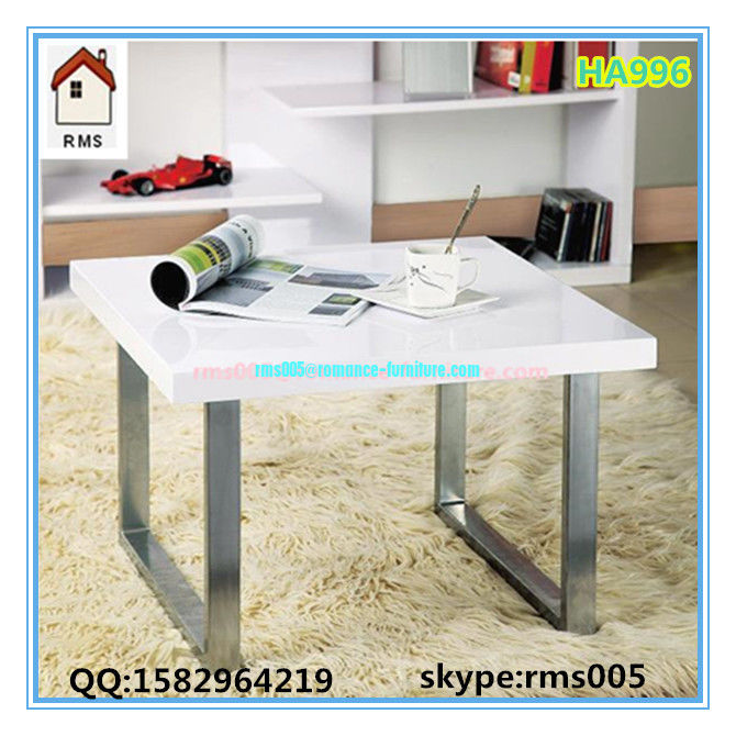 white MDF hollow board with high gross painting coffee table HA996