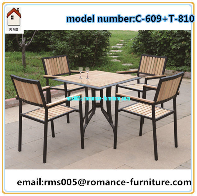 wicker/rattan/outdoor furniture wood, powder coating metal frame C609+T810