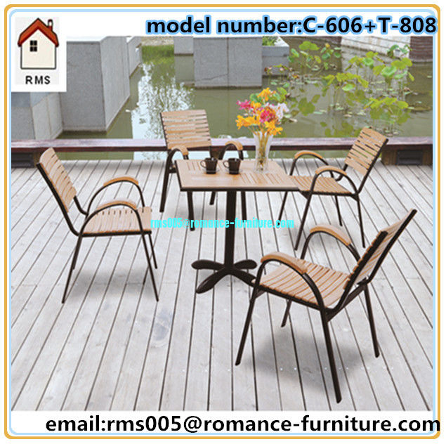 wicker/rattan/outdoor furniture wood, powder coating metal frame C606+T808