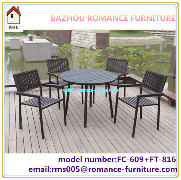 outdoor garden wood dining set modern wood outdoor furniture  FC609+FT816