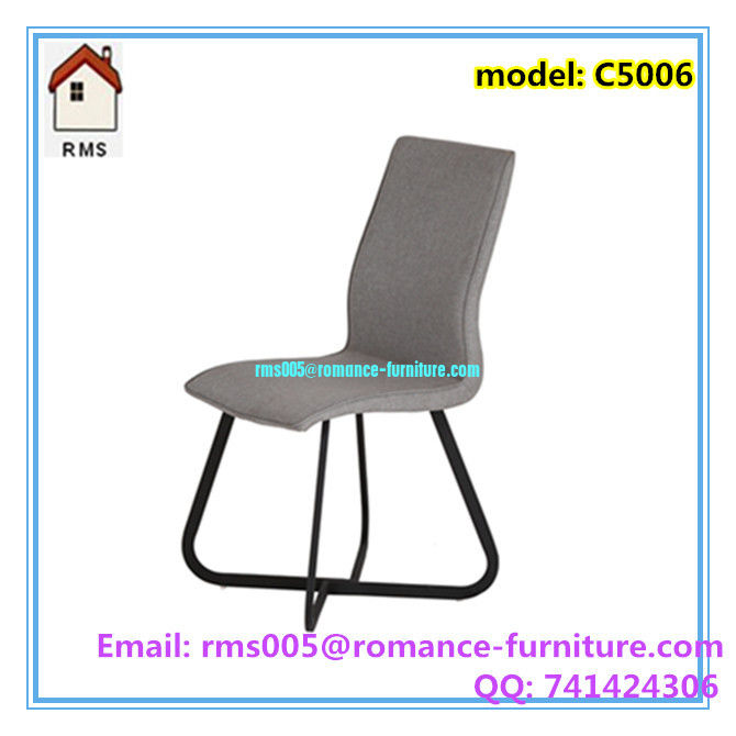 cross base metal frame fabric dining chair C5006