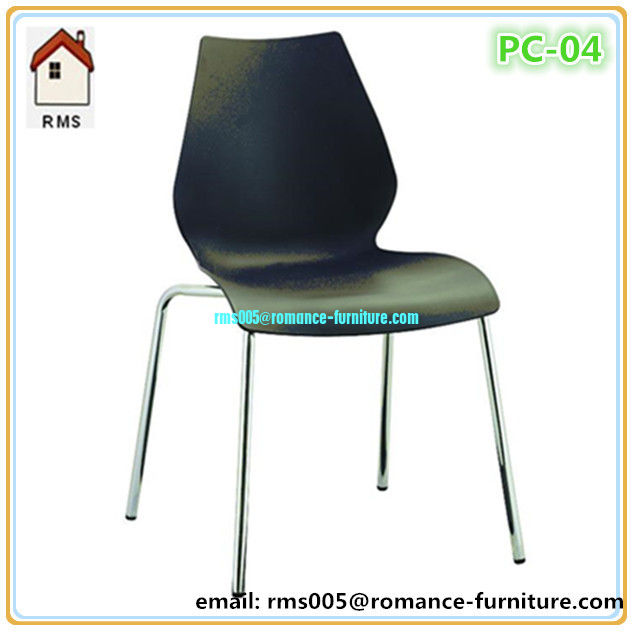colorful metal frame pp material plastic dining chair PC-04