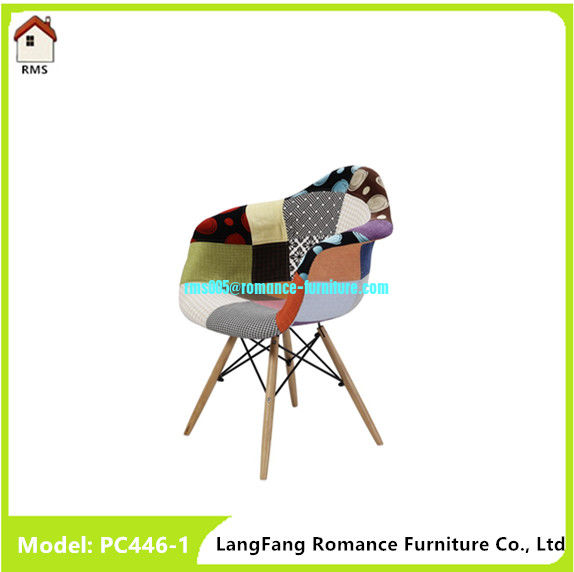 mix fabric arm chair with wood legs PC446-1