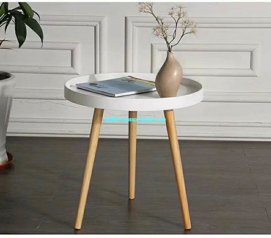 hot sale plastic top,wood legs tea table A801