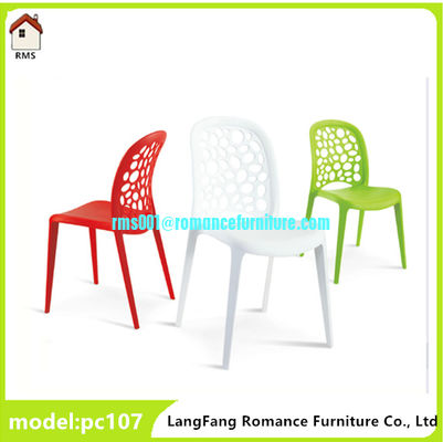hot sale restaurant stackable white plastic chair PC107