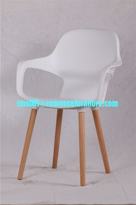 china factory wood legs plastic arm chair leisure chair PC613