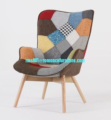 manufacturer kindergarten furniture fabric/wood legs leisure chair pc683