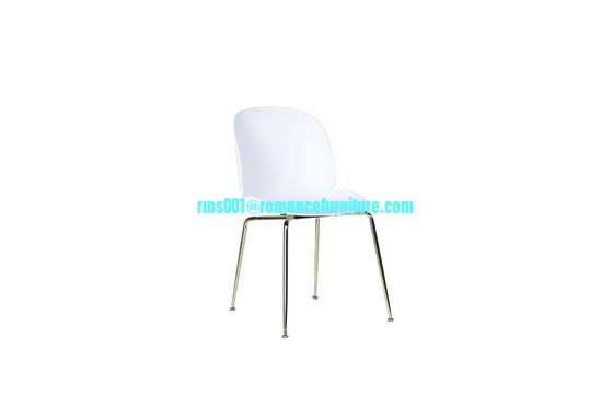 PP seat/ chrome with steel legs dining chair PC810-A