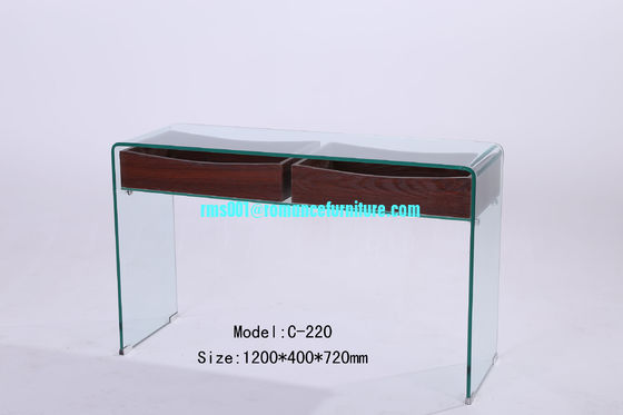 large hot bending glass coffee table wood legs coffee table center table C211