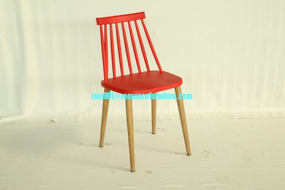 hot sale high quality PP beech wood legs dining chair stackable PC1745