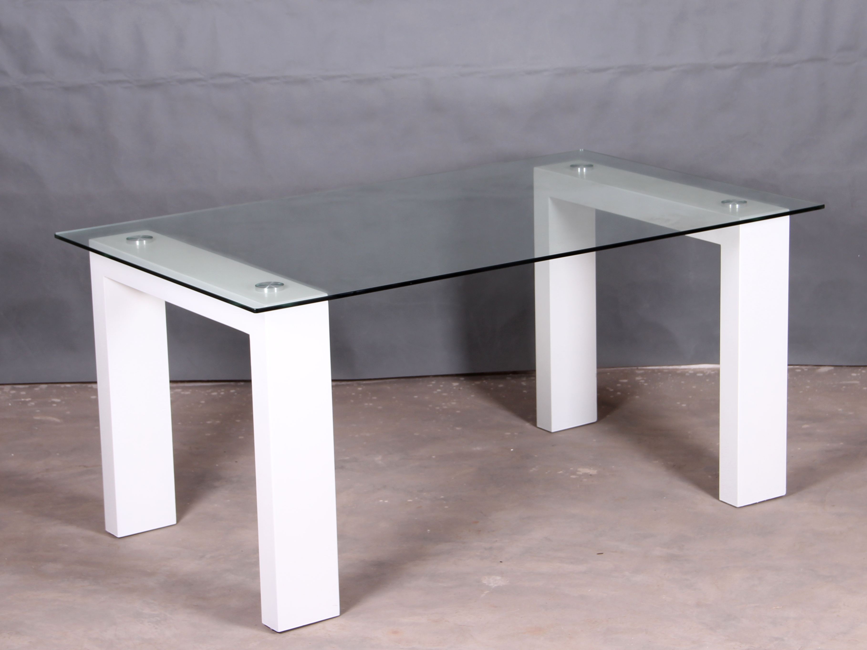MDF with high gloss ,12mm tempered glass  ,Dining table HT004
