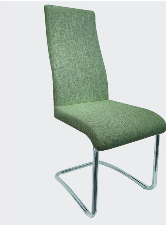 fabric  seat/ chrome with  steel legs dining chair C1454