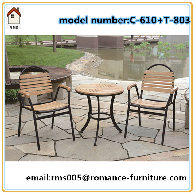 wicker/rattan/outdoor furniture wood, powder coating metal frame C610+T803